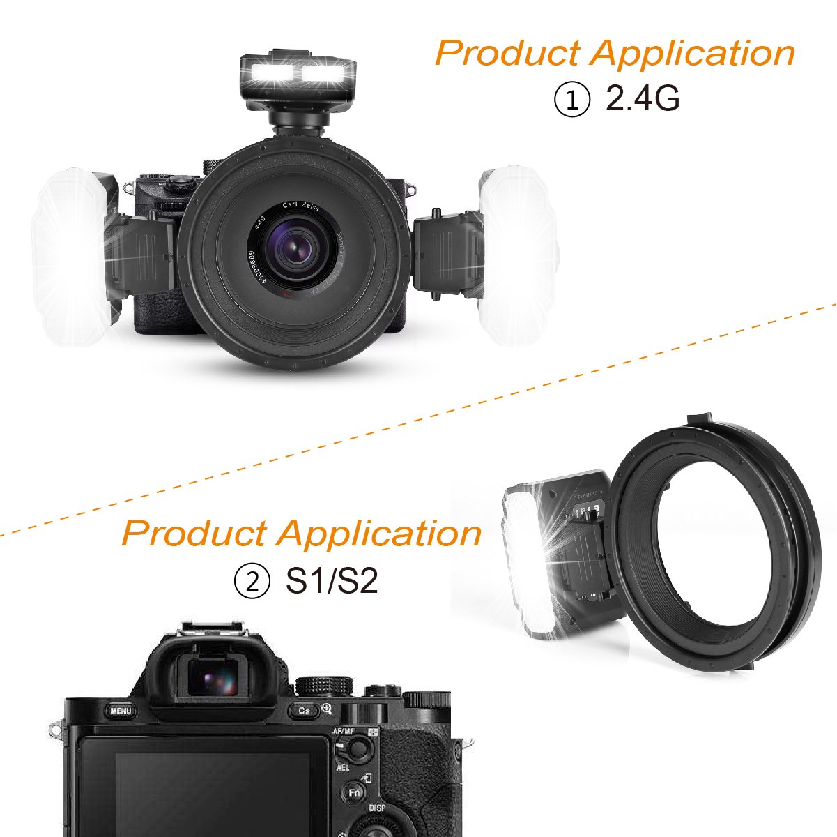 Amazon.com : Meike MK-MT24S 2.4G Wireless Macro Twin Lite Flash 