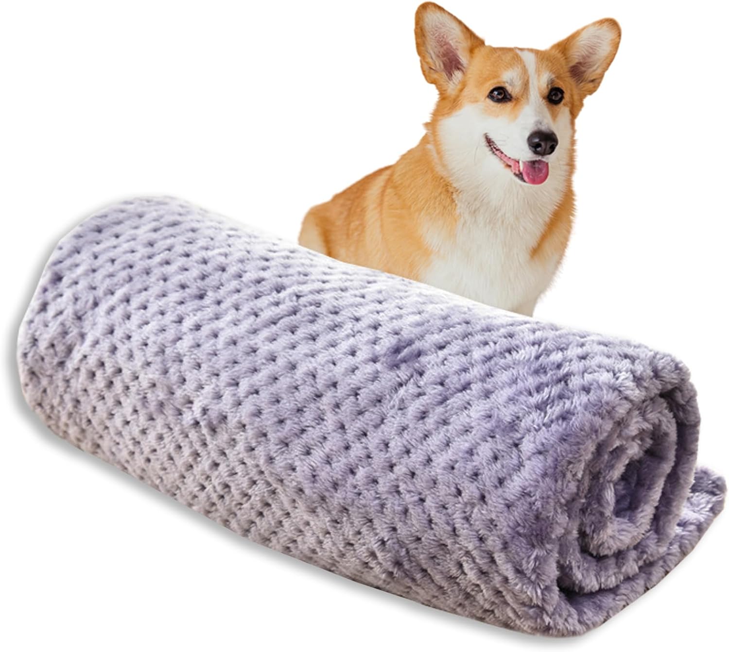 Pack of 2/4 Soft Dog Cat Blankets, Warm Pet Blankets for Small Medium Dogs and Cats, Washable Dog Bed Blanket for Couch Bed Car, Pet Cover Blankets Pet Throw (Purple,4pcs,100x80cm)