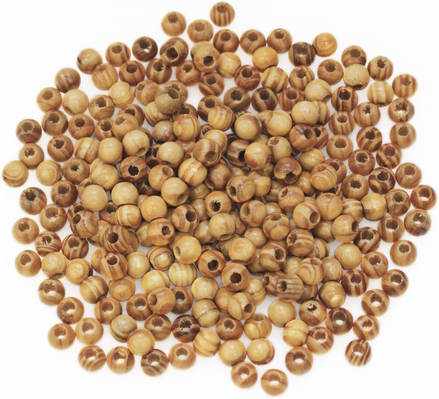 BetterJonny 400Pcs Large Hole Natural Wood Beads, 12mm Round Wooden Spacer Beads for Macrame Bracelet Jewelry Craft Making - Image 5