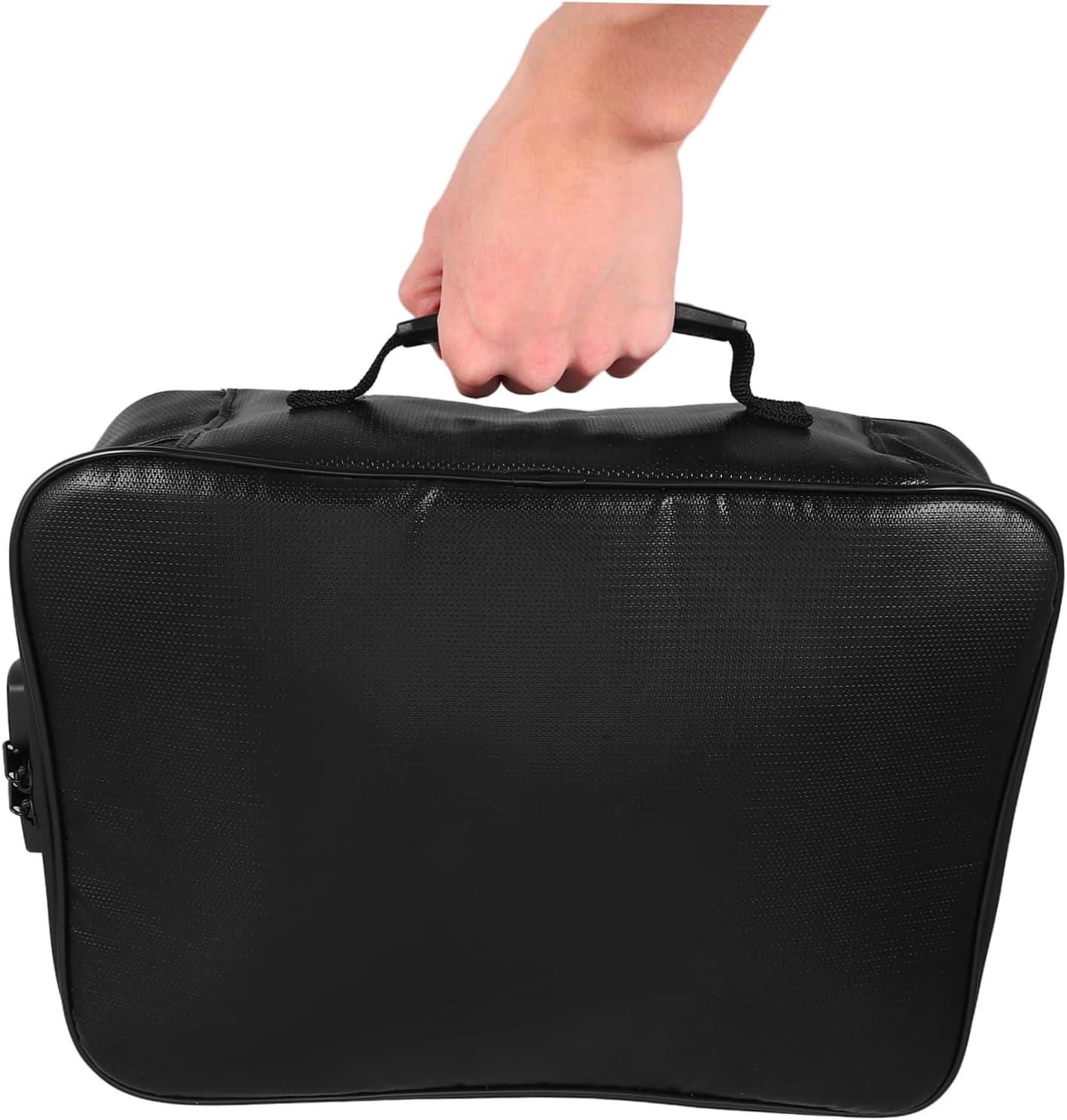 Housoutil Portable Document Storage Box with Lock Multi-Layer Organizer for Certificates and Important Documents Secure Zippered Pouch for Home Organization