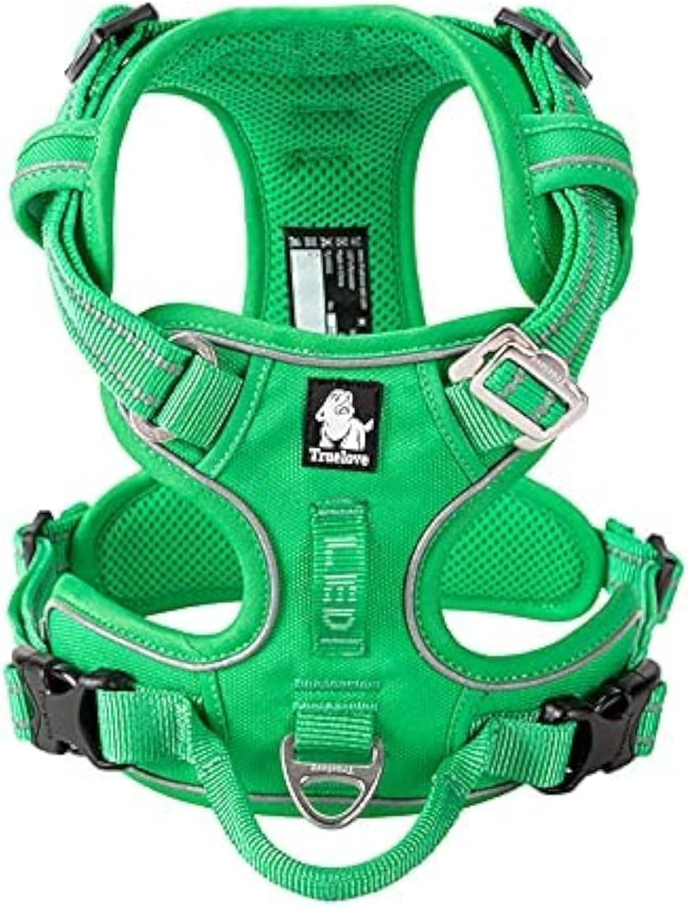 WINHYEPET True Love No Pull Dog Harness Extra Reflective Pet Harness for Small Medium Large Dogs Adjustbale for Running Walking Padded Soft Mesh Vest Easy Control TLH56512(Purple,L)