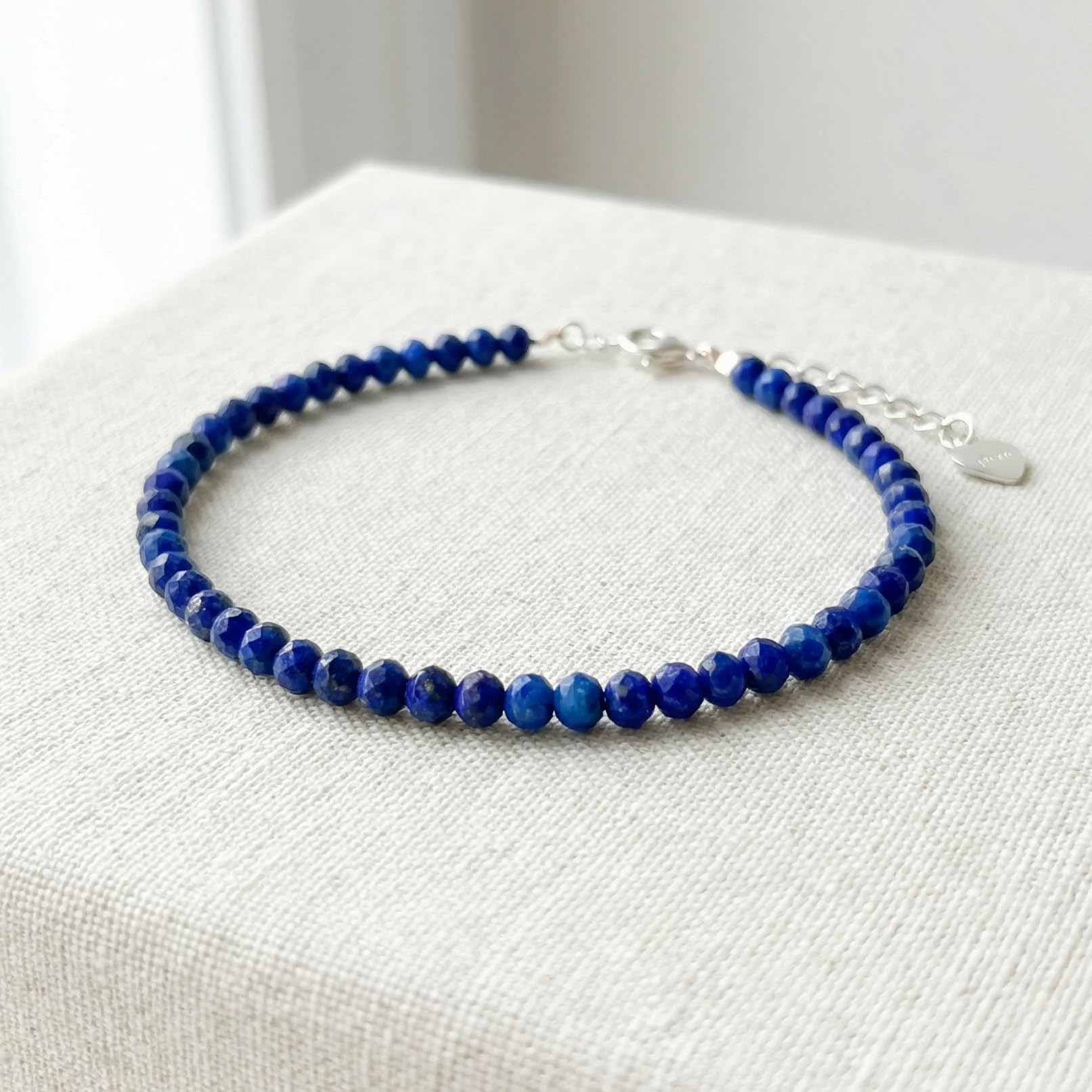 Bracciale Pietre Naturali Argento 925 Perline Pietre Preziose Donna | Timbrato S925, Lunghezza regolabile, Perline sfaccettate, Pietre naturali, Delicato e elegante, Confezione regalo