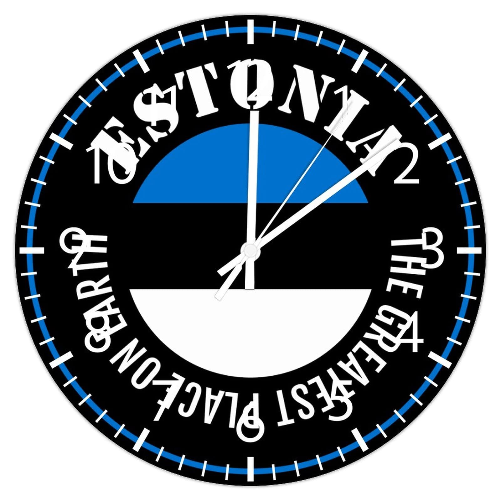 Horloge murale Estonie anti tic-tac pour rester concentré