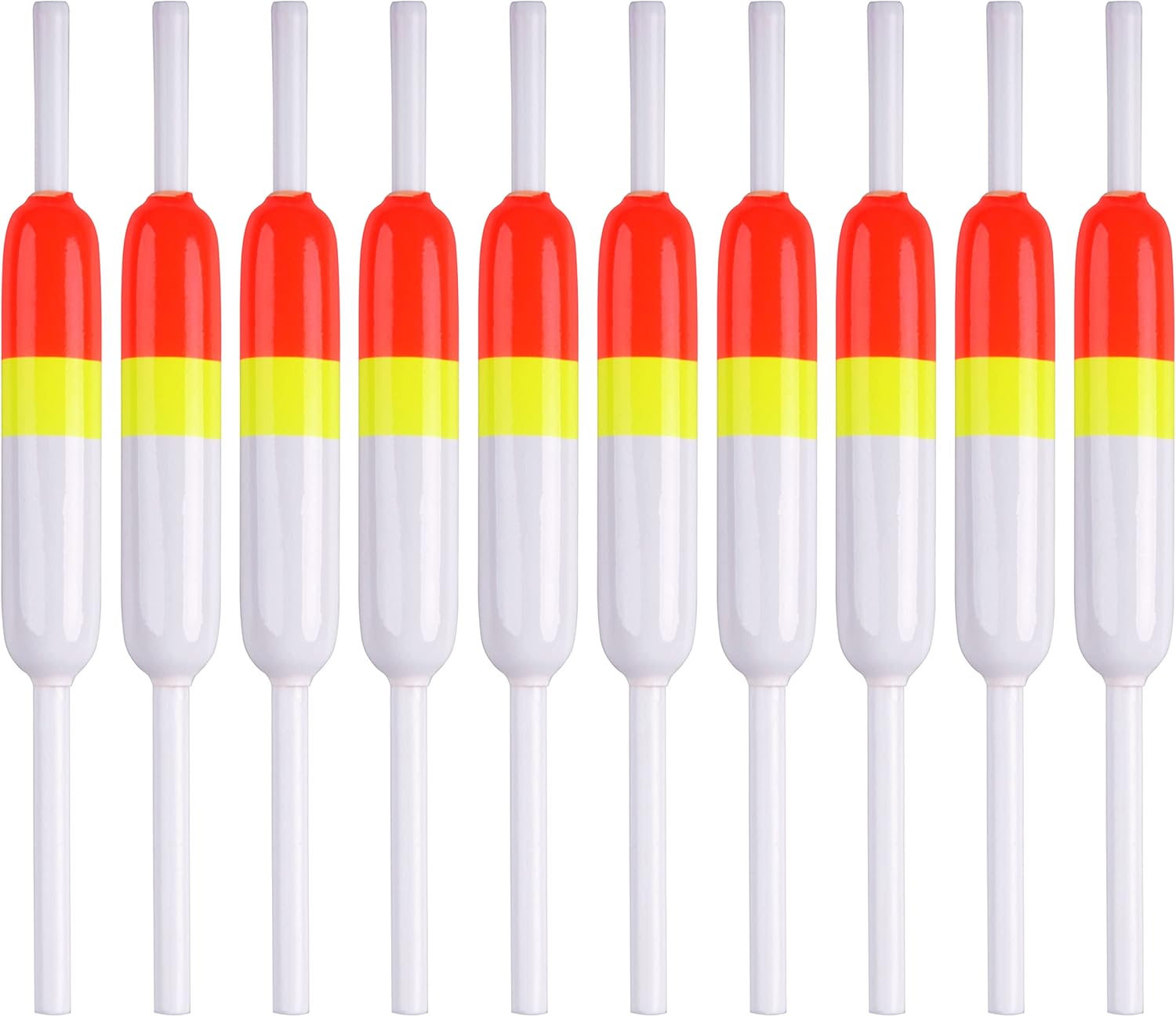 Slip Bobbers Fishing Floats and Bobbers - Wood Slip Bobbers Spring Oval Stick Slip Floats for Crappie Catfish Trout Fishing Bobbers 10/20PCS (2.44"X0.59"X5")