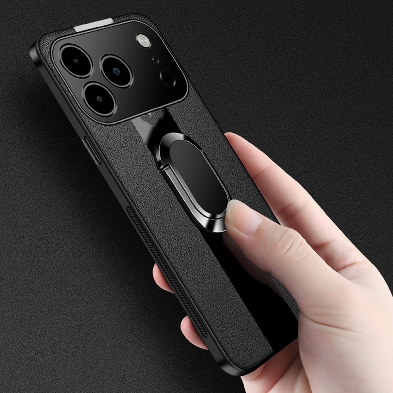 Etui na iPhone'a 17 Pro Max/17 Pro/17 Air/17, super cienka powłoka antypoślizgowa osłona na aparat (czarne, 17 Pro Max)