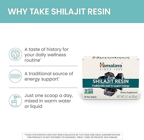 Miniatura 4 de Himalaya Resina n Shilajit, superalimento energético, 60% ácido fúlvico, sin OMG, tarro de 0.7 oz (20 g), suministro para 40 días