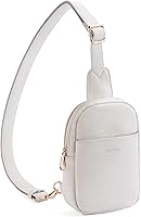 Vista 43 de Telena Riñonera pequeña para mujer, de cuero, cangureras, bolsa de pecho para mujer