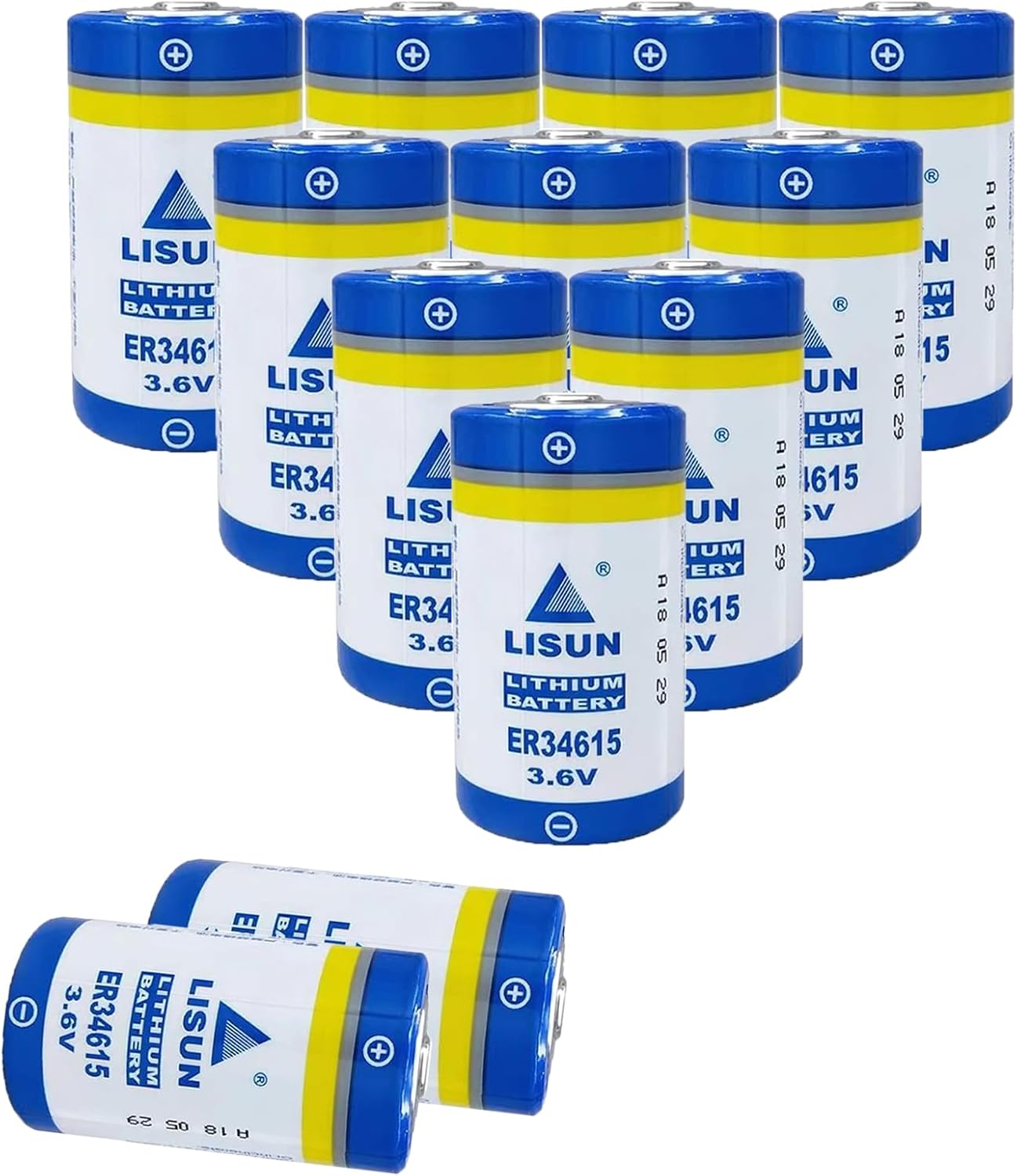 (12Pack) ER34615 3.6v 19ah Size D Lithium Battery for