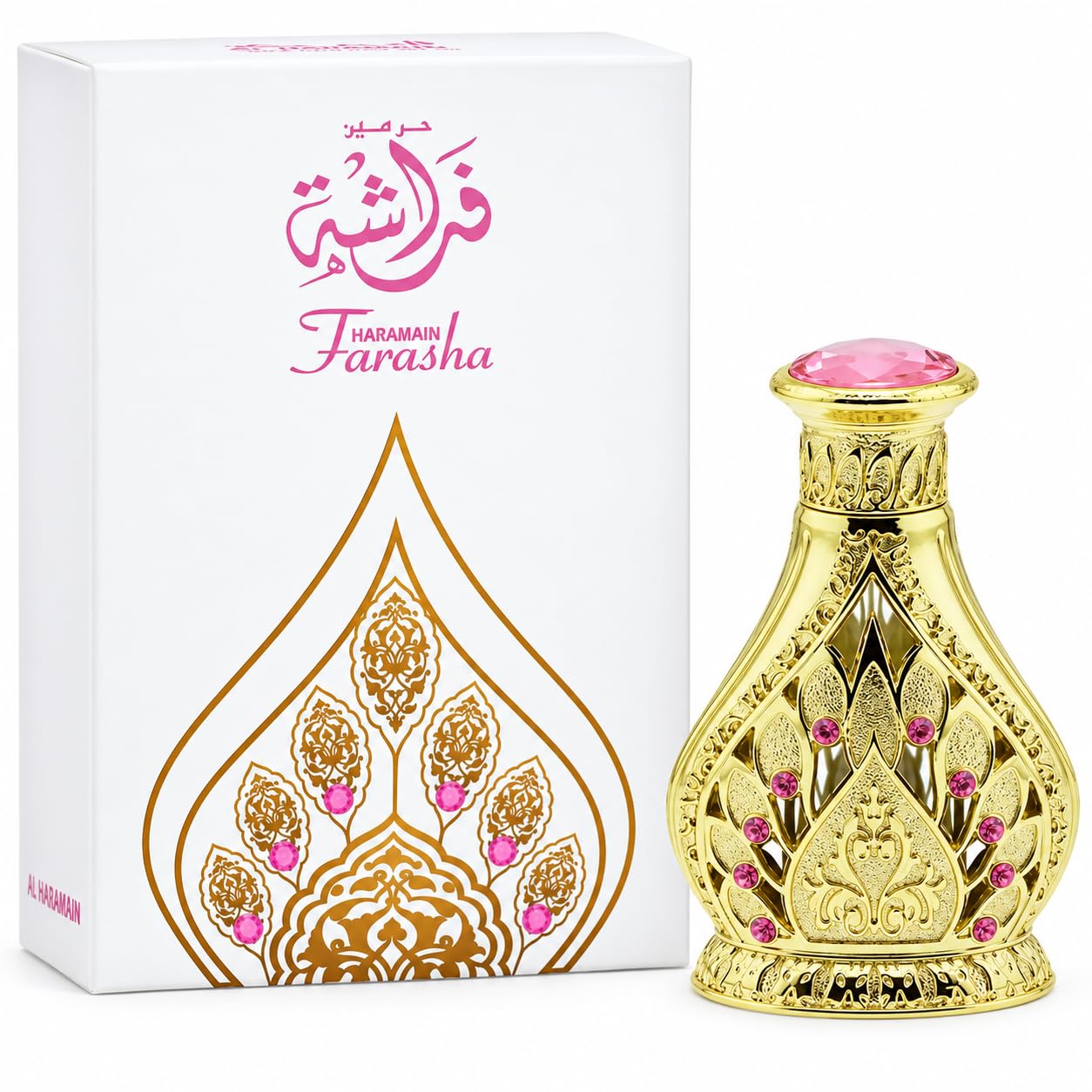 Al Haramain Farasha Perfume Oil 12ml | Arabian Attar Oil | Alcohol Free Long Lasting Oriental Floral Amber Woody Spicy Perfume | Premium Arabic Concentrated Fragrance for Men & Women