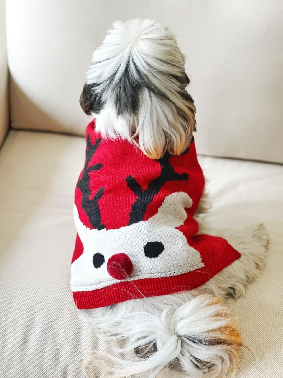 DOG-O-BOW Reindeer Sweater For Dogs (M, Red, 1 Count) (B0CRHSYS47) Amazon Price History, Amazon Price Tracker