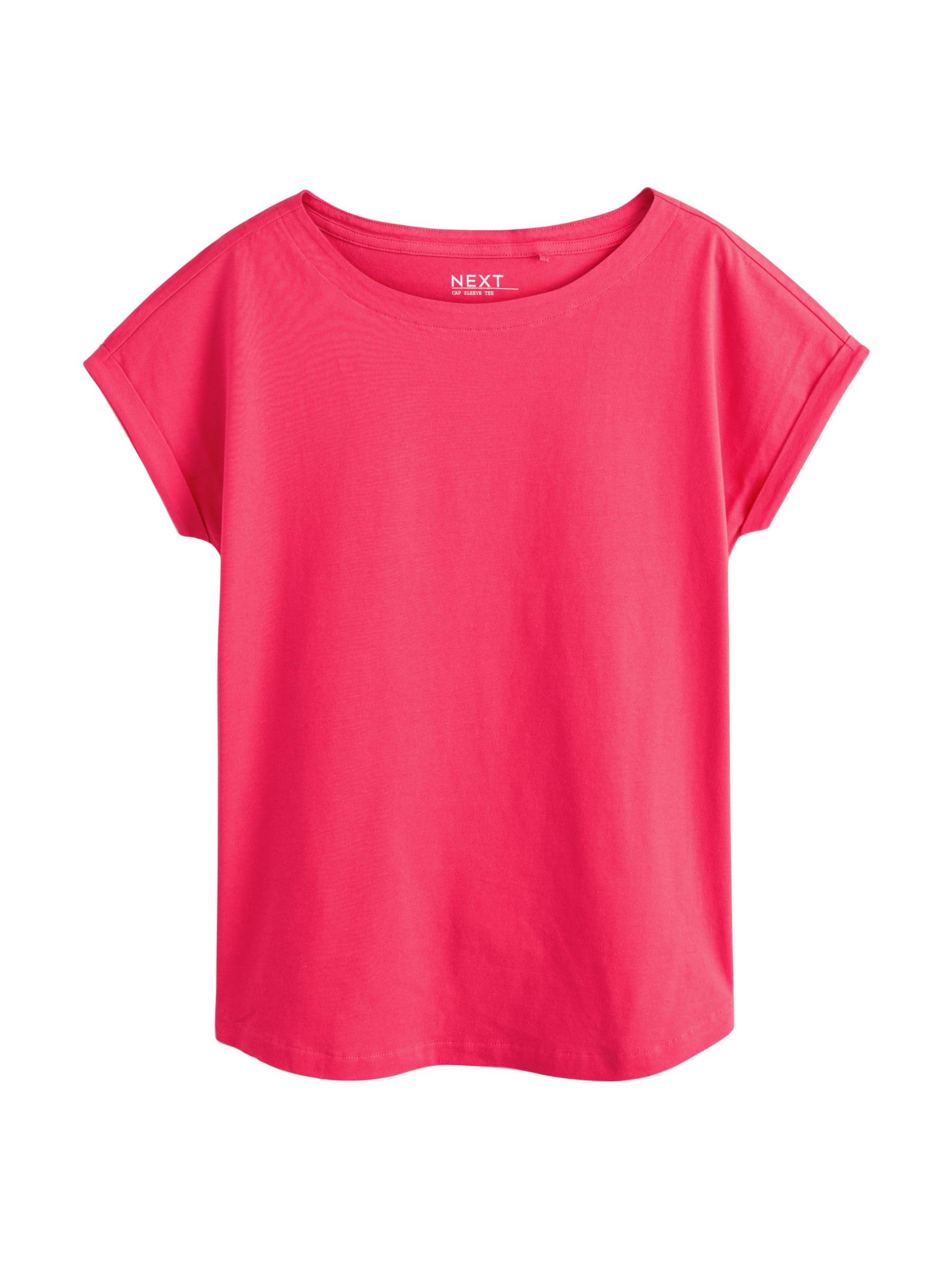 NEXT Femme T-Shirt 100% Coton à Mancherons, Lot de 10 | Coupe standard