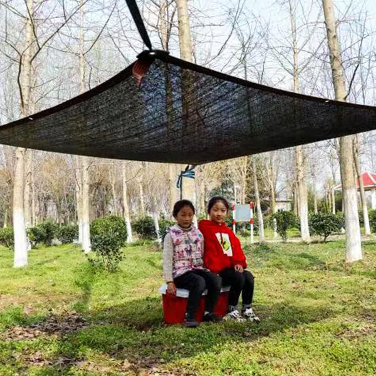 Shade Net 70% Black Sunblock Shade Cloth UV Resistant Shade Canopy with Grommets Outdoor Shade Mesh Cover Tarp Easier to Hang Sun Shade Sail, 2x8m(6.5x26.2ft)