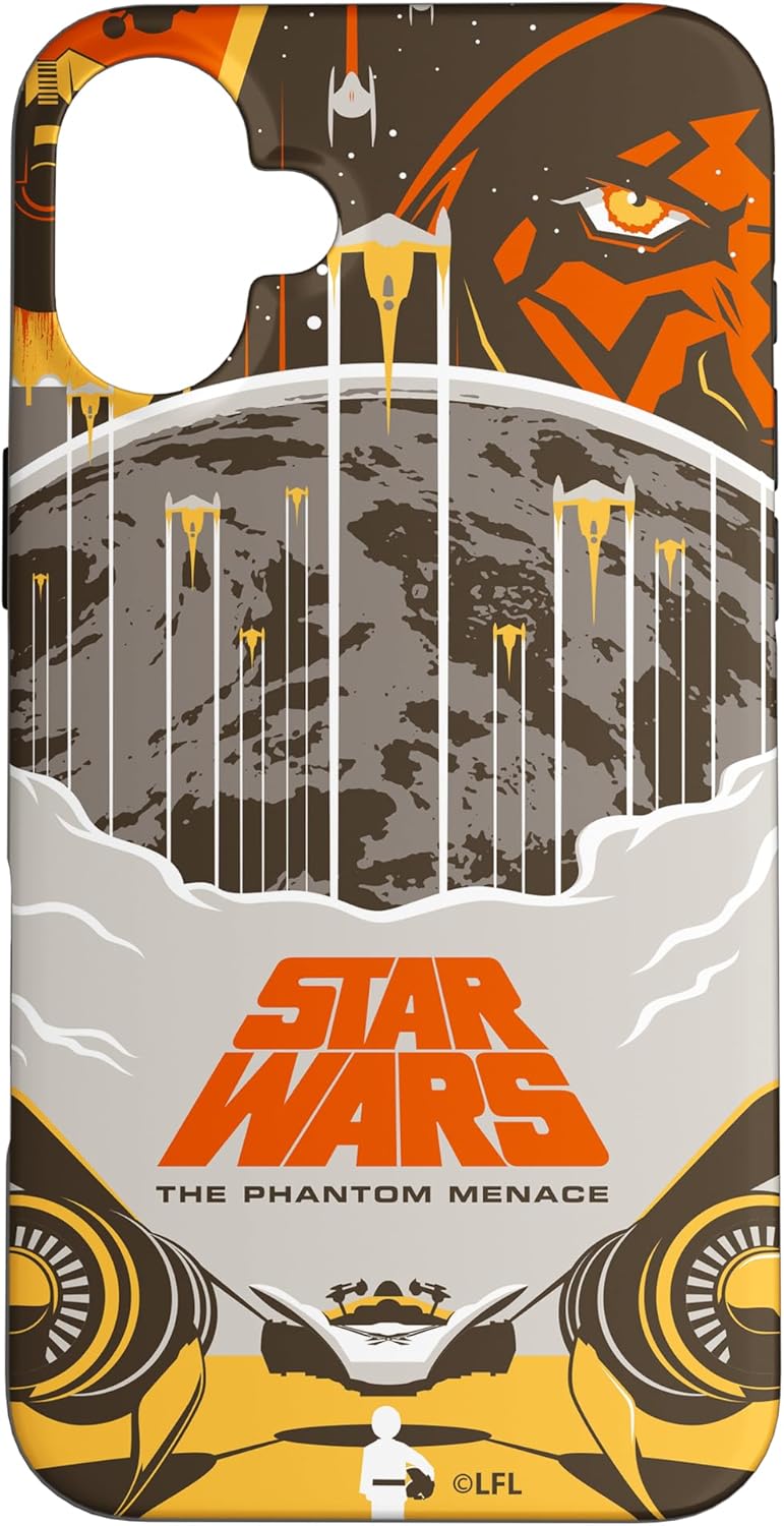 Star Wars The Phantom Menace Illustrated Movie Poster Case for iPhone 16 Plus