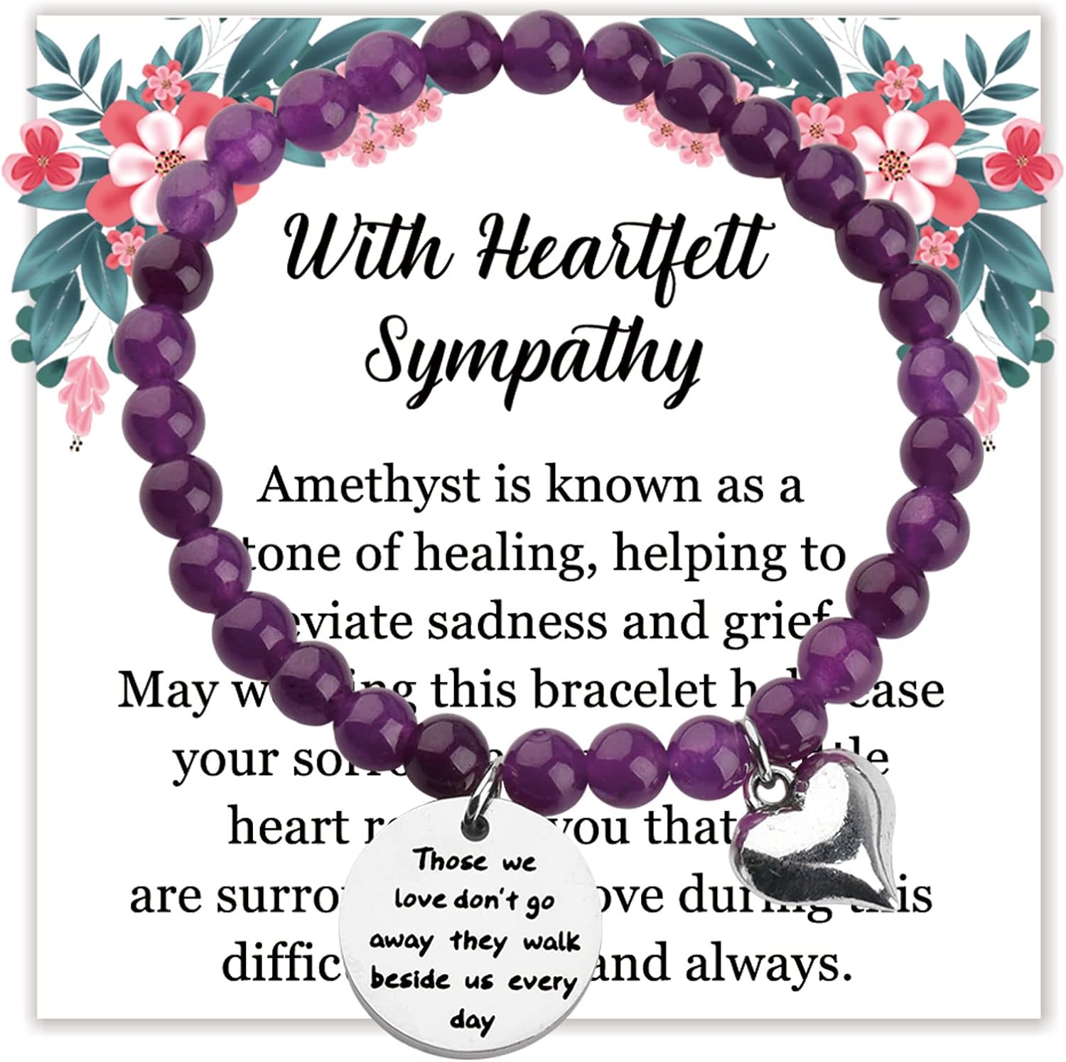 CENWA Sympathy Gift for Loss of Mom Remembrance Bracelet Sympathy Memorial Gifts for Loss of Mom Mother Father Pet