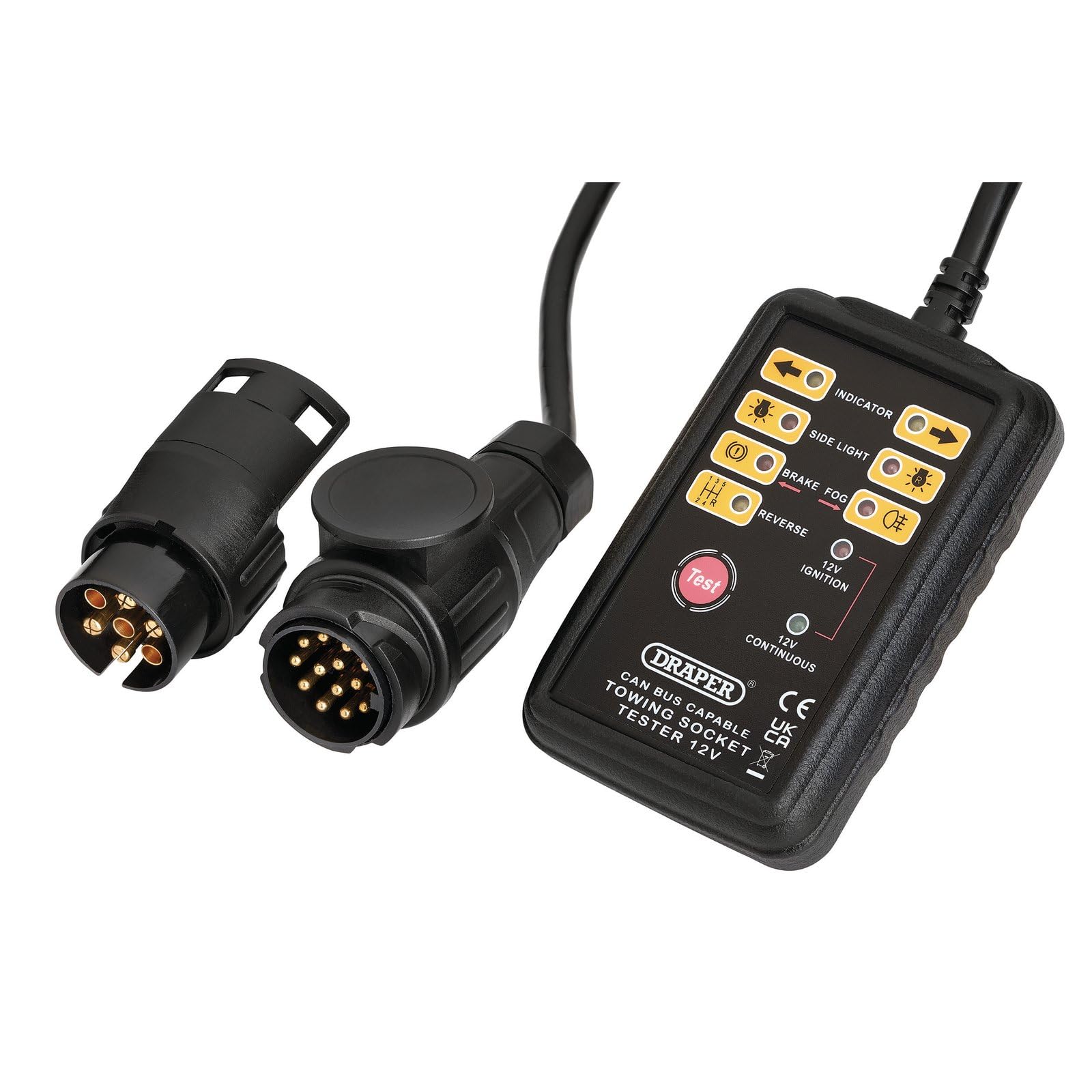 Draper 27198 CAN Bus 13 and 7-Pin Towbar Socket Tester