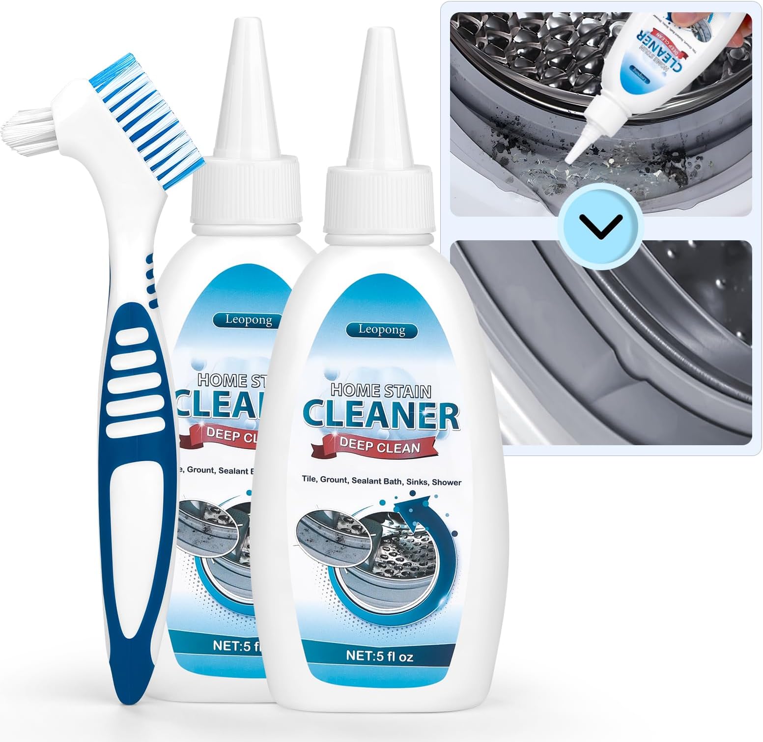 Home Cleaner Gel, Cleaner for Washing Machine, Refrigerator Strips, Household Shower, Kitchen Sinks, Walls, Tiles, Bathrooms- 10 fl oz
