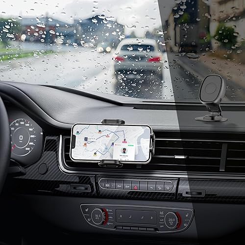 Miniatura 7 de Cargador inalámbrico para automóvil, 15 W Qi de carga rápida con sujeción automática para cargador de automóvil, soporte para teléfono, control