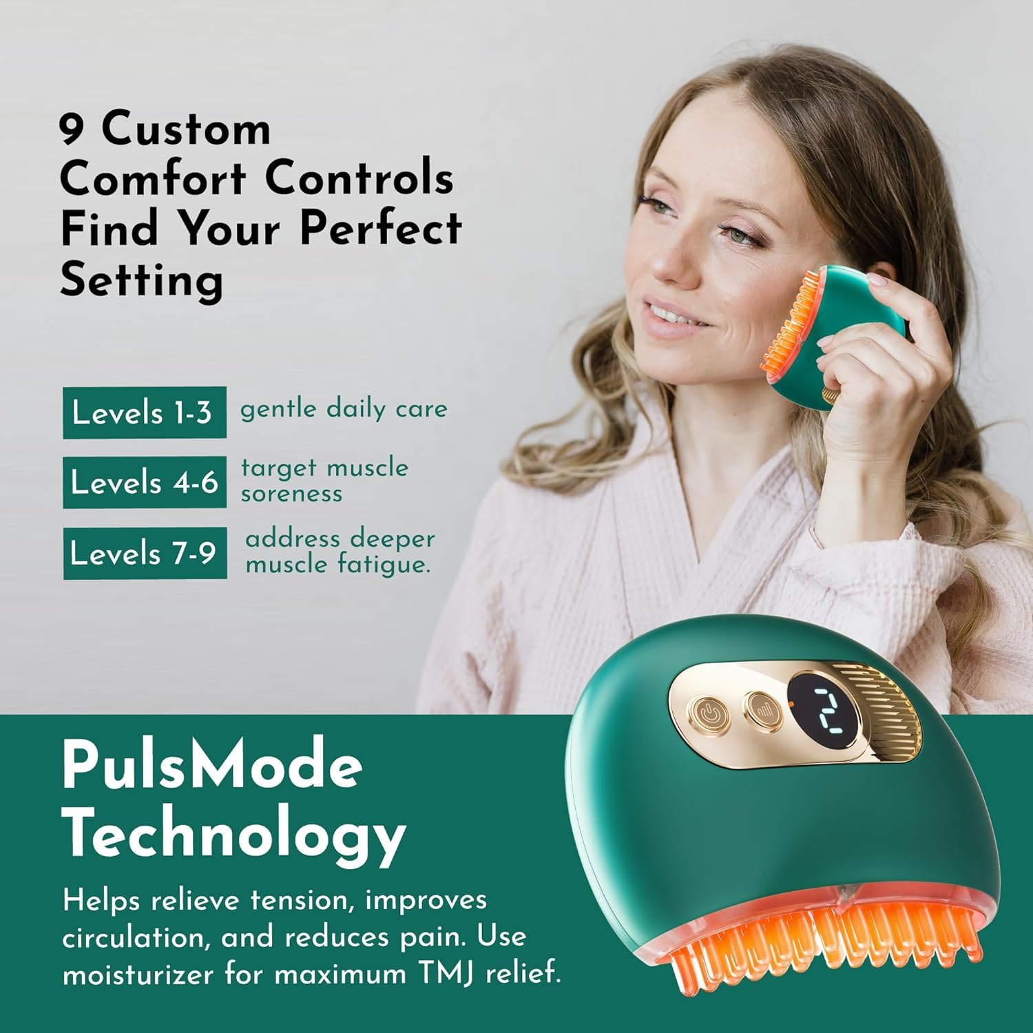 SELLASTIC Full Body Massager Pain Relief for Neck, Face, Jawline Pain, Legs, Hand, Back, TMJ Relief Electric Portable Mini Massage Machine with Ergonomic Multi-Needle Design 3 in 1 Vibrating, Heating & Pulse Mode for Men and Women SELLASTIC Full Body Massager Pain Relief for Neck, Face, Jawline Pain, Legs, Hand, Back, TMJ Relief Electric Portable Mini Massage Machine with Ergonomic Multi-Needle Design 3 in 1 Vibrating, Heating & Pulse Mode for Men and Women