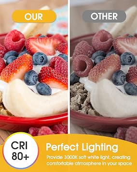 E14 LED Light Bulb 60W Equivalent, 7W Small Edison Screw Warm White, 4Pack