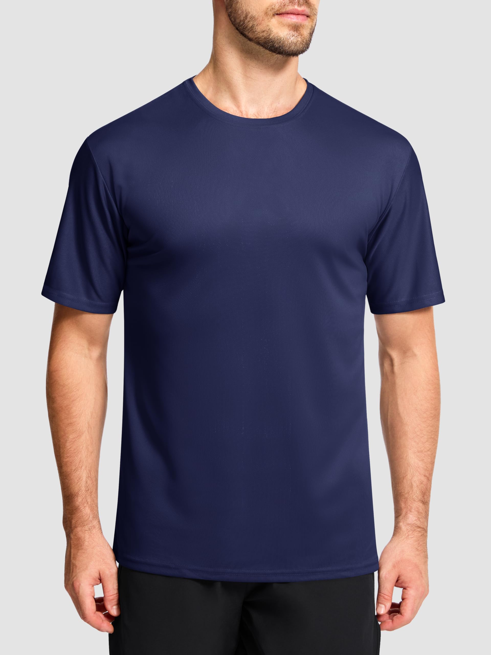 JOVITA T-Shirts für Herren 5er Pack Kurzarm Rundhals Basic Sport Atmungsaktiv Leichtes Gewicht Polyester