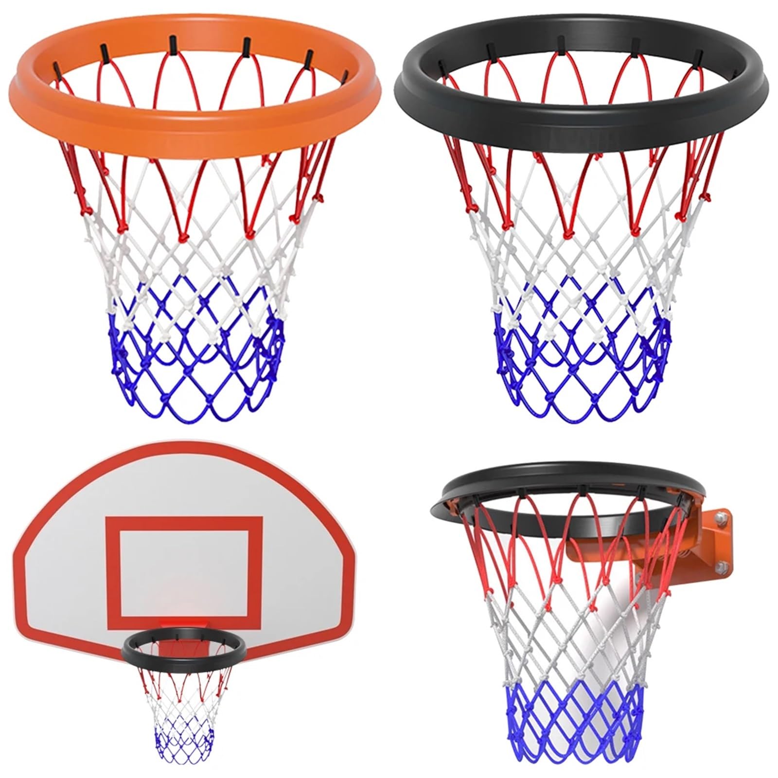 Basketballkorb Zimmer PU-Basketballnetz, Mini-Basketballrahmen, tragbarer Basketballnetzrahmen(Orange)
