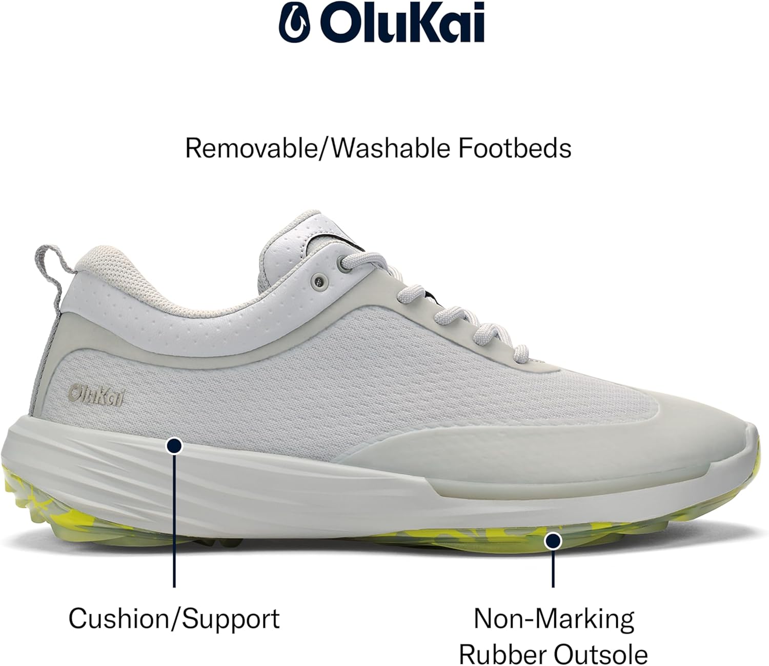 OLUKAI Makena WP Men's Golf Shoes, Superior Performance & Tour Professional Tested, High Cushioning & Support, All-Day Comfort