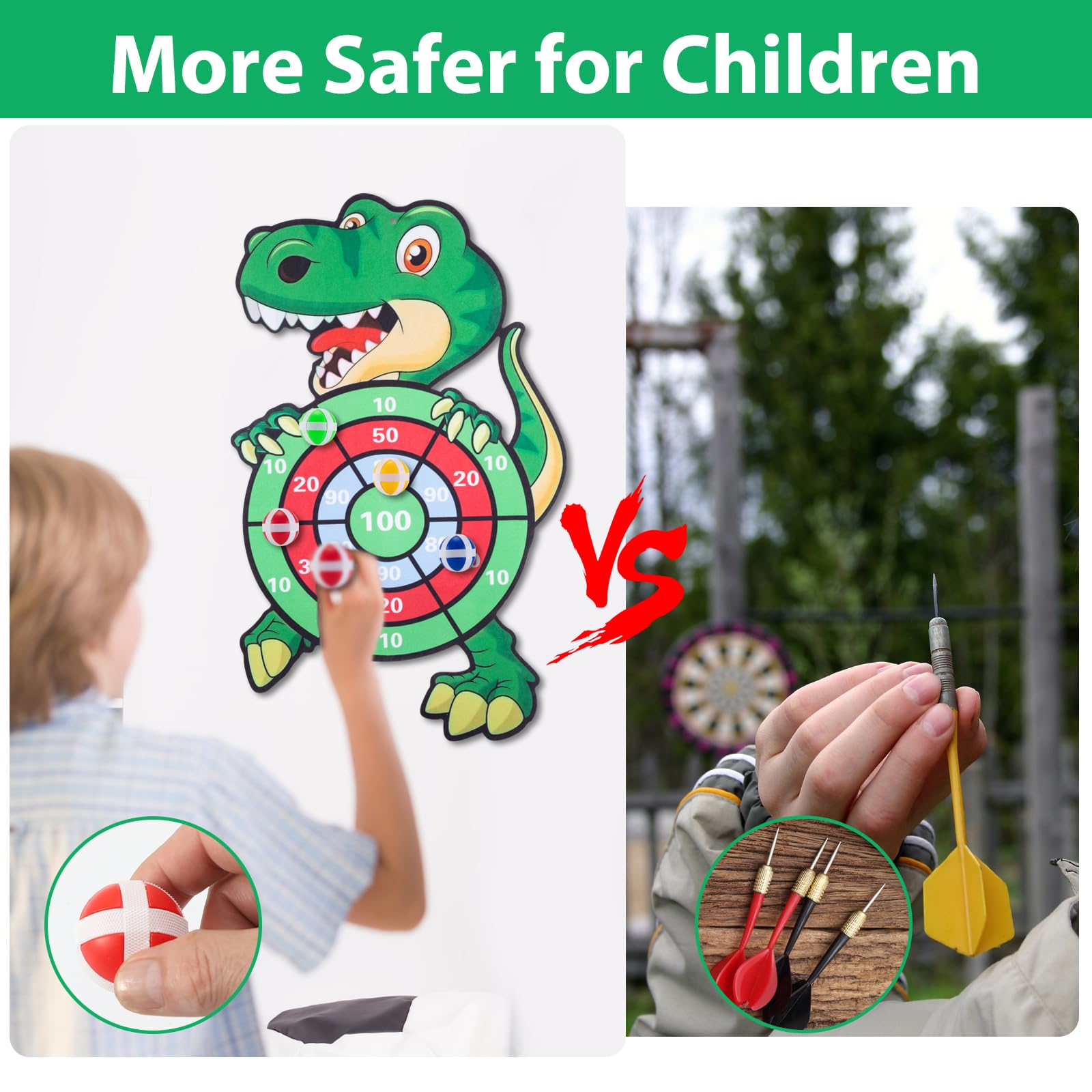 Speelgoed dartbord - Dinosaurus thema - voor kinderen van 3-12 jaar