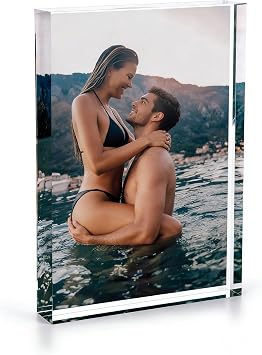 JITUIHOM Acrylic Photo Wall Art, Picture Printed on Glass, Custom Photo Gifts, 7"x5" Vertical | Fathers Day, Home Decoration, Gifts for Wedding, Art Frame, Custom Print, Personalized Gifts