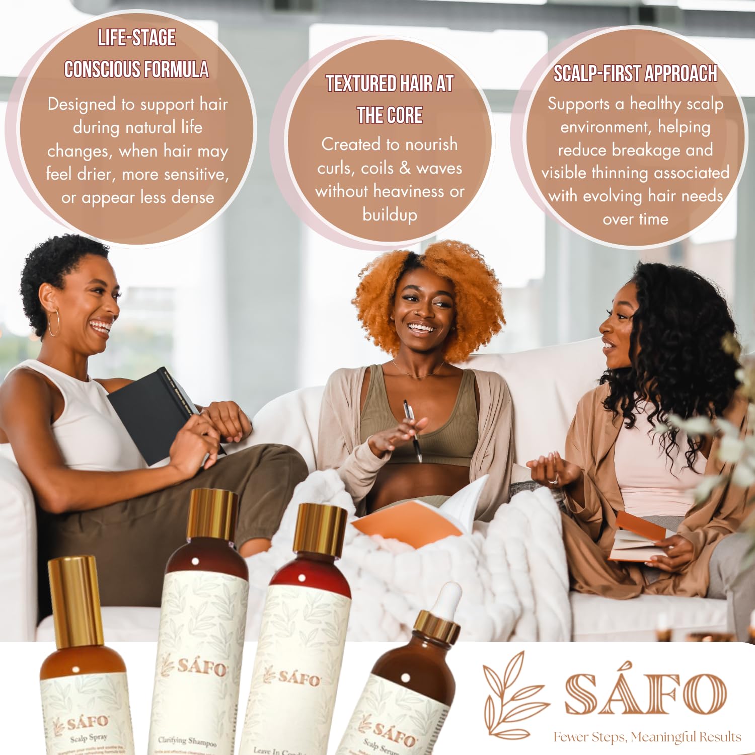Safo Clarifying Shampoo - Natural Hair Care with Honey, Avocado Oil, Chebe & Essential Oils - Buildup Removal Shampoo for Women - Deep Cleansing & Moisturizing - Gentle for All Hair Types - 8 Fl Oz - Image 4