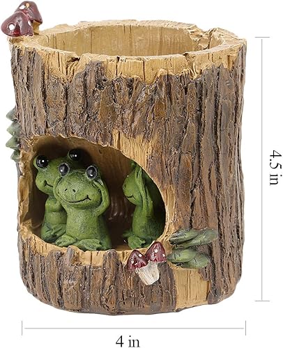 Miniatura 8 de Segreto Macetas creativas con agujeros de drenaje, jarrón de resina para decoración del hogar para suculentas, flores, cactus, decoración de