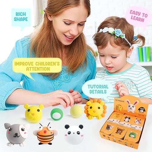 Miniatura 2 de Kits de arcilla seca al aire  Arcilla de modelado para niños, ultraligera y suave, segura y no tóxica, kit de arcilla seca al aire de bricolaje con