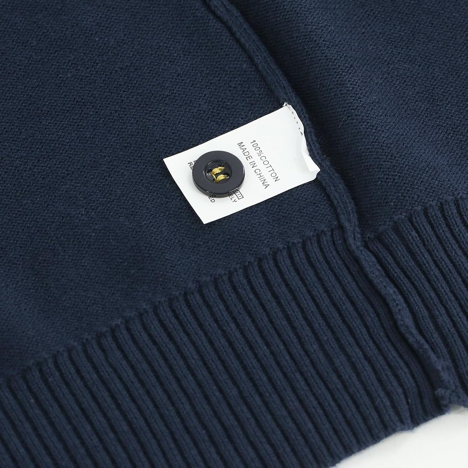 Unisex Uniform Cardigan for Girls Boys, Button Down V-Neck Long Sleeve Cotton Sweaters for 5-14Y