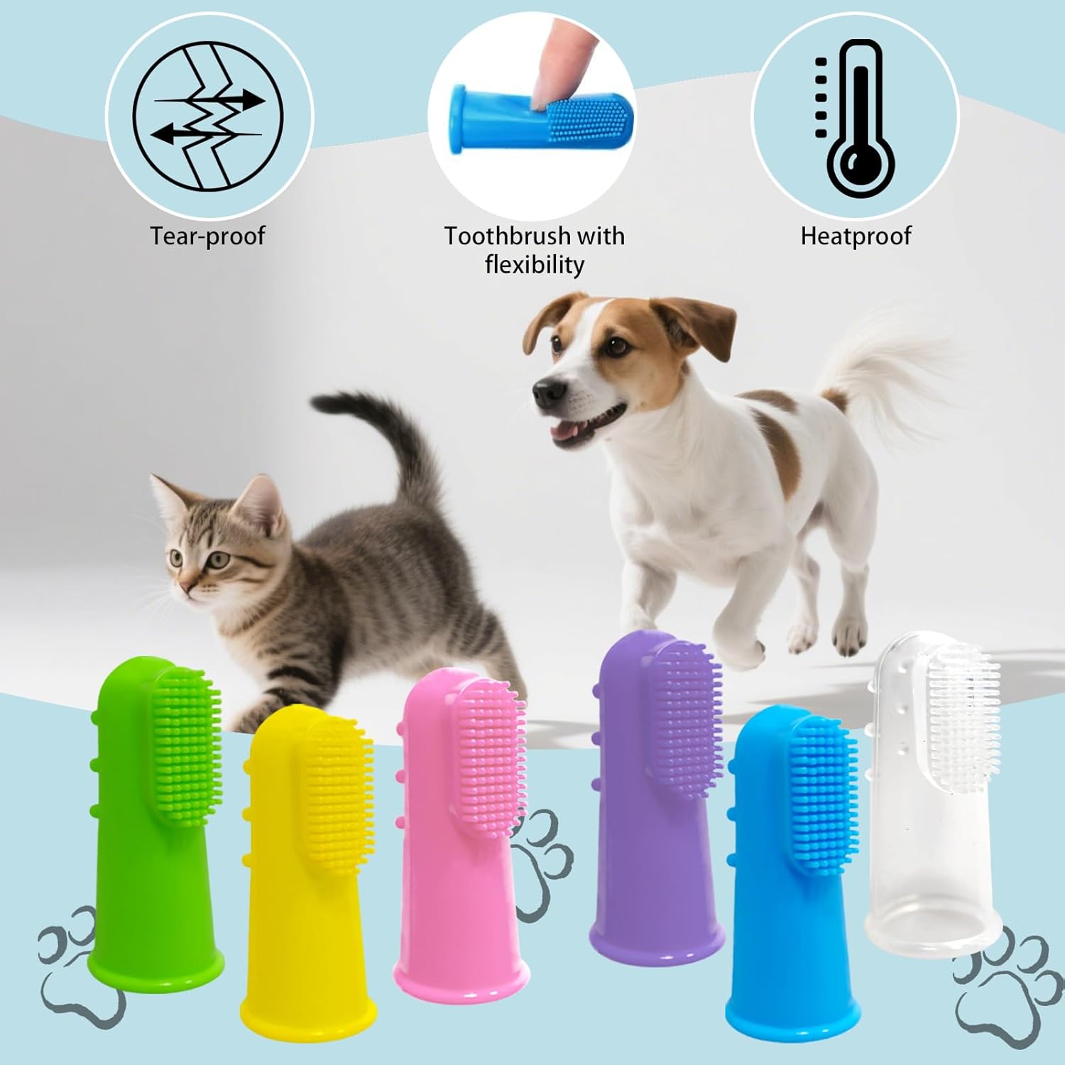 108 Pcs Dog Toothbrush Dog Finger Brushes, Soft Pet Toothbrush Pet Oral Care Dental Brush Easy Teeth Cleaning for Small Cats and Puppy