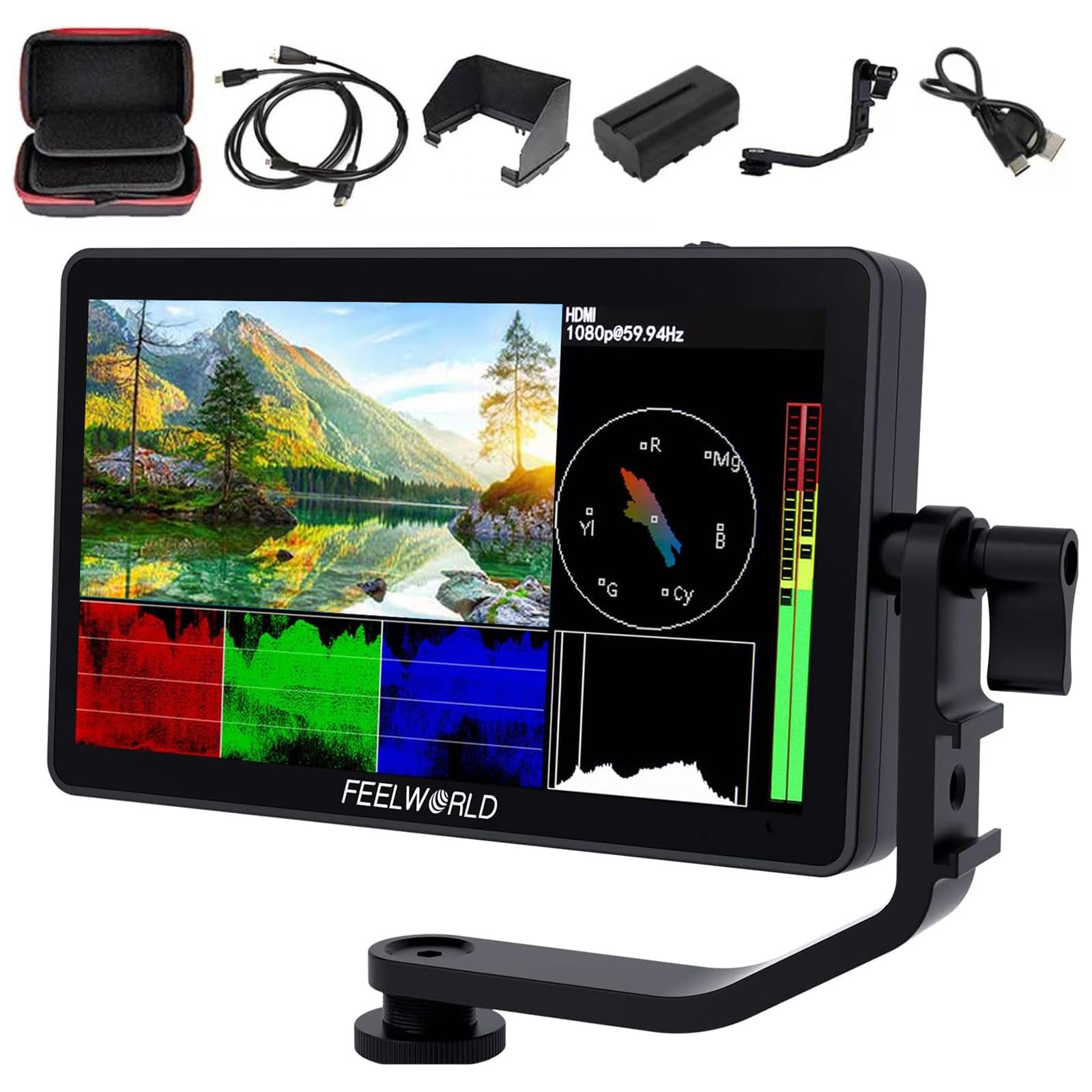 Amazon.com : FEELWORLD F6 Plus V2 + Battery +Carry Case 6 inch