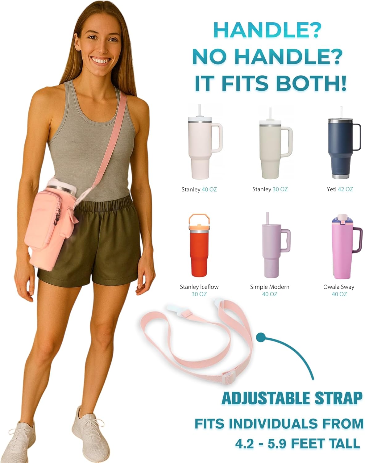 Magnetic Gym Bag for Stanley Cup, 30 & 40 oz Stanley Carrier with Strap, Magnetic Water Bottle Holder for Women & Men, Cool Gym Stuff, Compatible with Simple Modern - Image 3