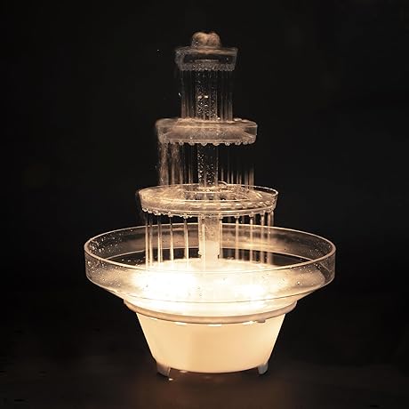 Lighted Plastic Wedding Water Fountain Centerpiece