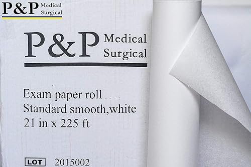 Miniatura 5 de P&P MEDICAL SURGICAL - Papel de mesa desechable para examen médico, color blanco con acabado liso, resistente a la humedad, 21 x 225 pies, ligero y