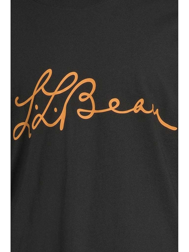 Black L.L.Bean Signature Premium Essential Graphic Tee, Short Sleeve