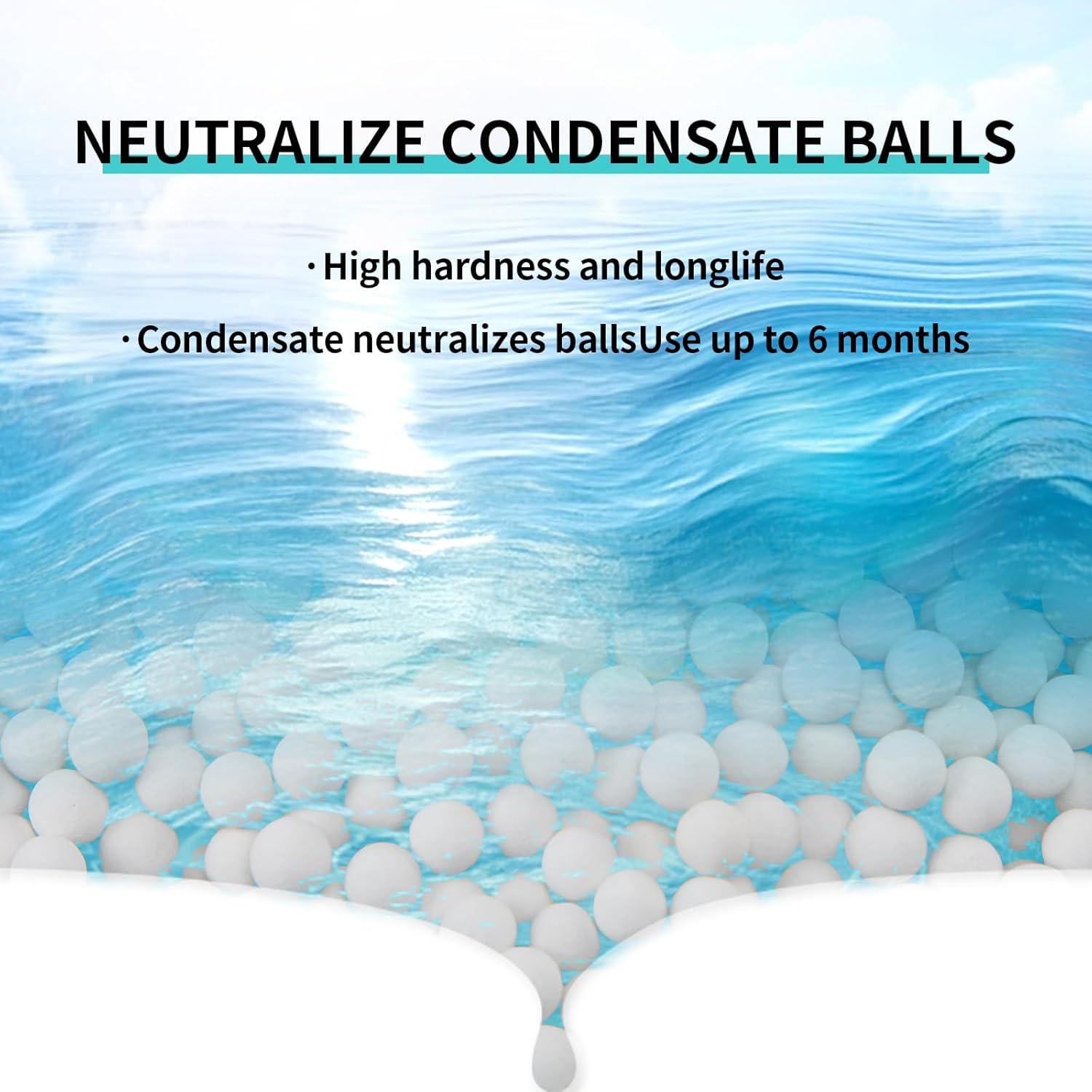 Condensate Neutralizer（2 Packs 7.1 Lbs） Compatible with Rinnai Navien Rheem A. O. Smith tankless Water Heater Condensate Neutralizer，7-8mm condensate Neutralizer kit Pellets,condensate Pump Tablets