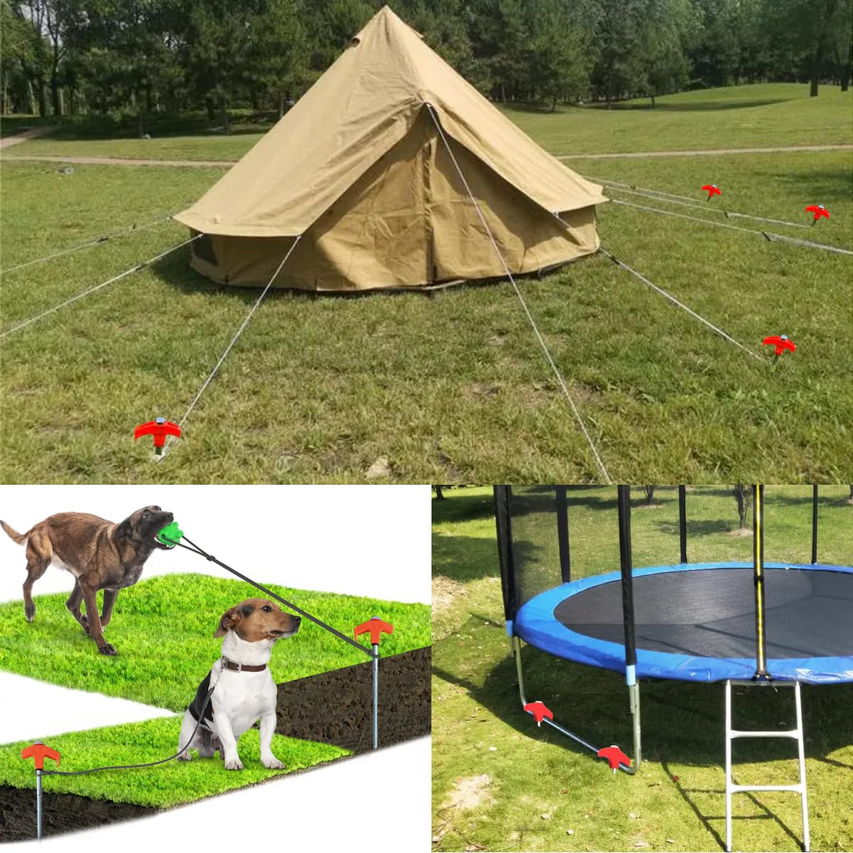 20 Piquets De Tente En Acier à Visser Pour Sol Dur - Inclus Boîte Et Tournevis - Idéal Camping Et Voyage