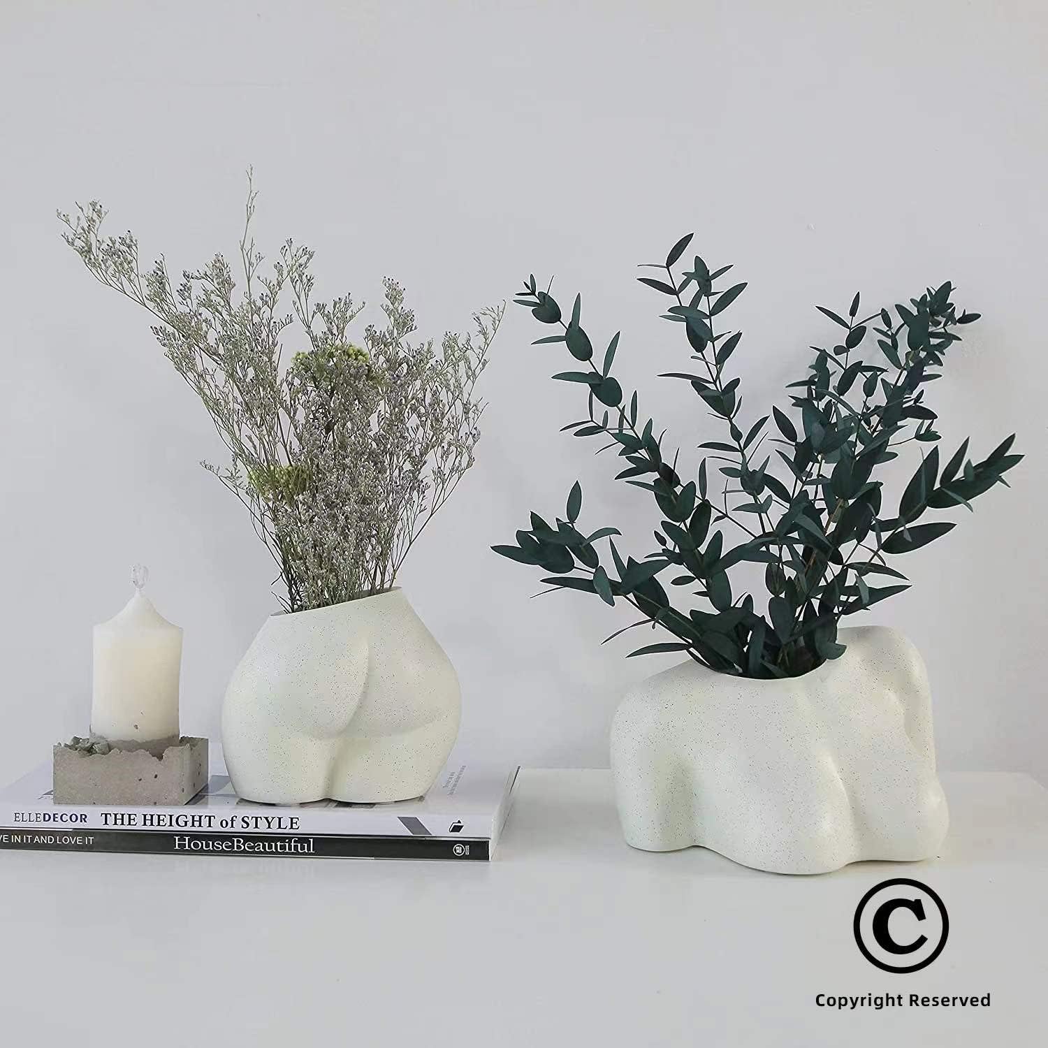 FROZZUR Mini Female Body Shaped Resin Planter, 5 in Diameter, with Drainage Holes, for Indoor or Outdoor Plants