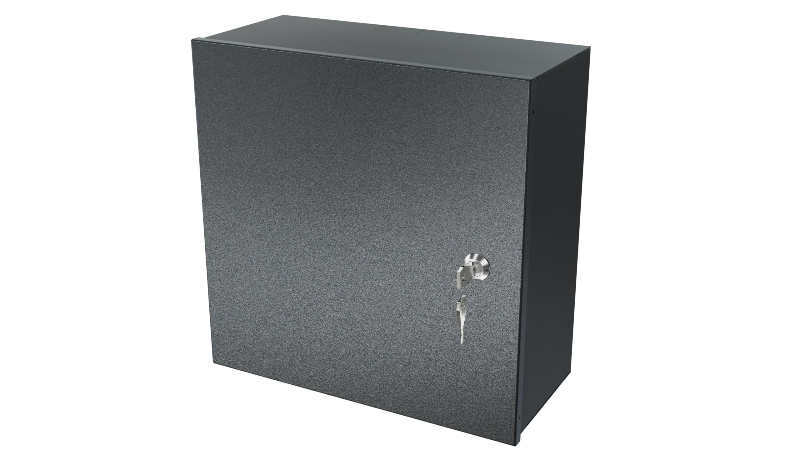 Boite de Derivation Etanche Exterieur 300x300x140mm - Coffret Electrique Etanche en Acier et étanche à la Poussière - Boite de Derivation avec Serrure et Deux Clés