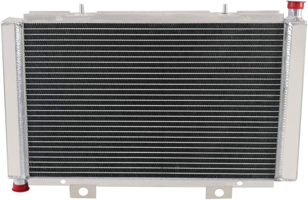 CoolingSky 2 Row All Aluminum ATV Radiator for 2011-2019 Can-Am Commander 1000 /Commander 800R & 2013-2018 Maverick 1000R