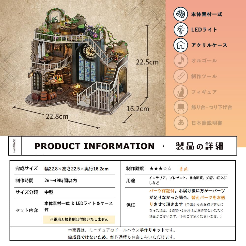 Amazon | moin moin 1/24 ドールハウス ミニチュア 手作りキット 