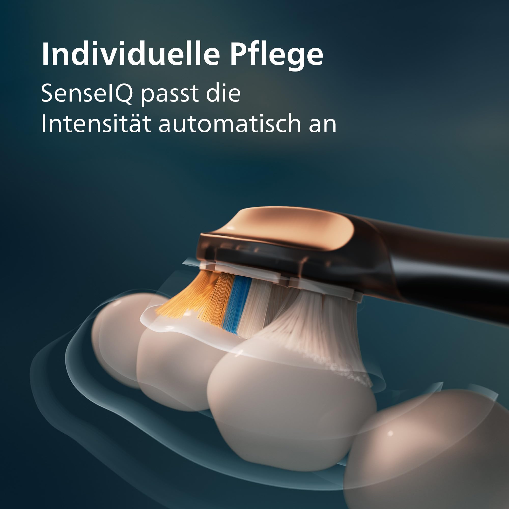 Philips Sonicare Next-Generation DiamondClean 9900 Prestige elektrische Zahnbürste - intelligentes Feedback zur Putzabdeckung, intelligente Andruckkontrolle und 24 Einstellungen, Sturmblau, HX9815/98