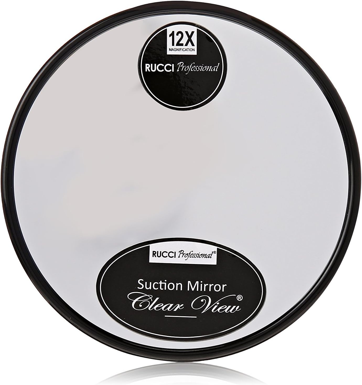 Rucci M870 Suction Cup Mirror, 12X, Black, 5-Inch Diameter