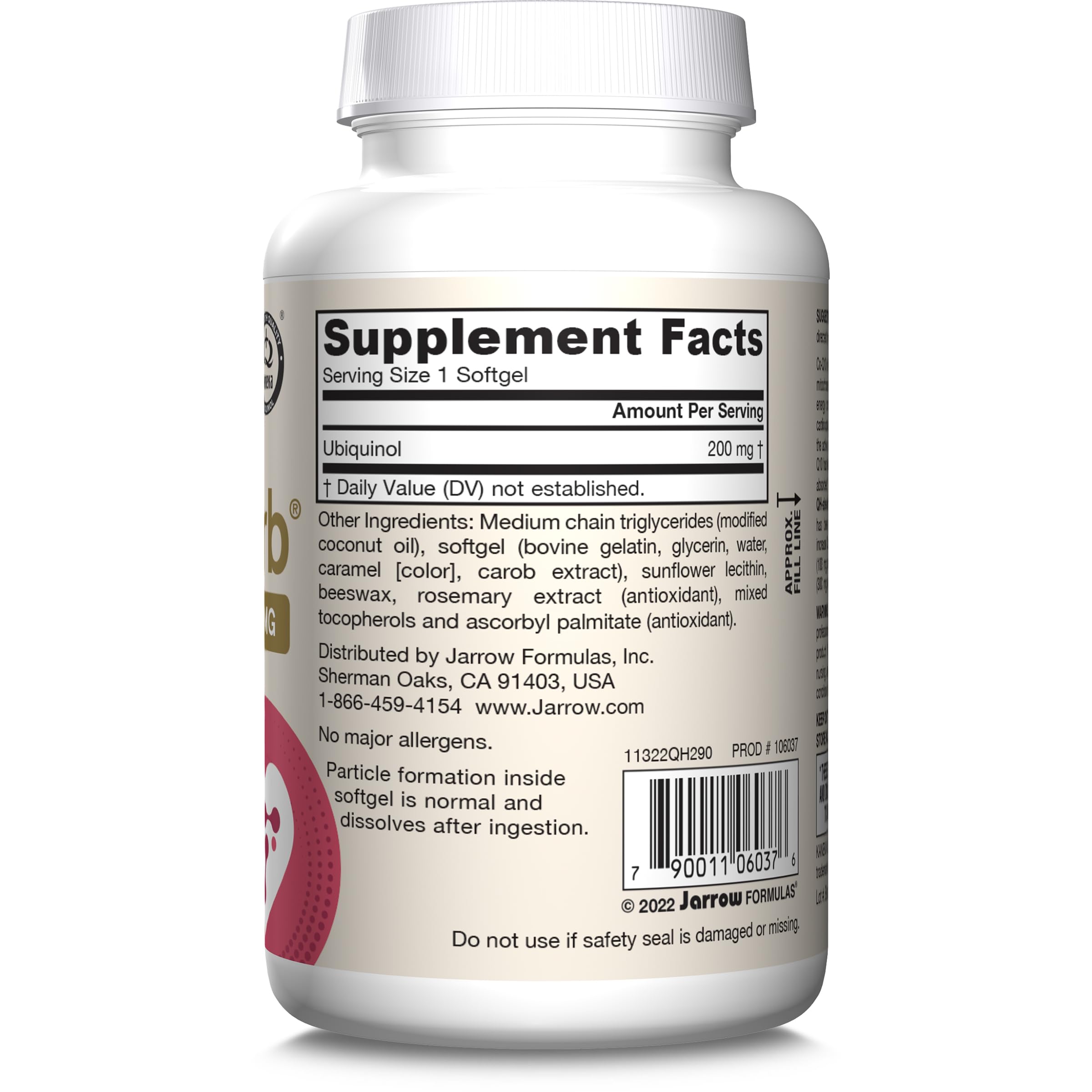 Jarrow Formulas Ubiquinol QH-absorb, 200mg - 90 softgels