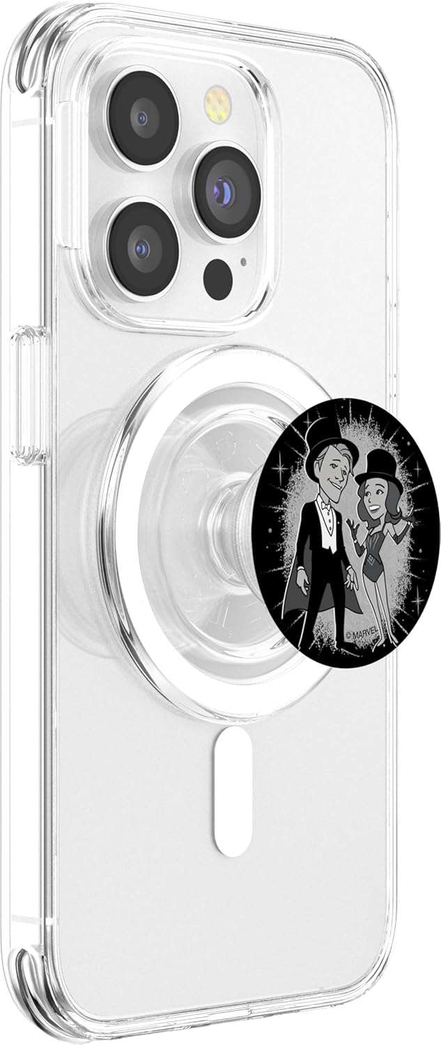 Marvel WandaVision Wanda and Vision Magician Outfit Retro PopSockets MagSafe PopGrip for iPhone