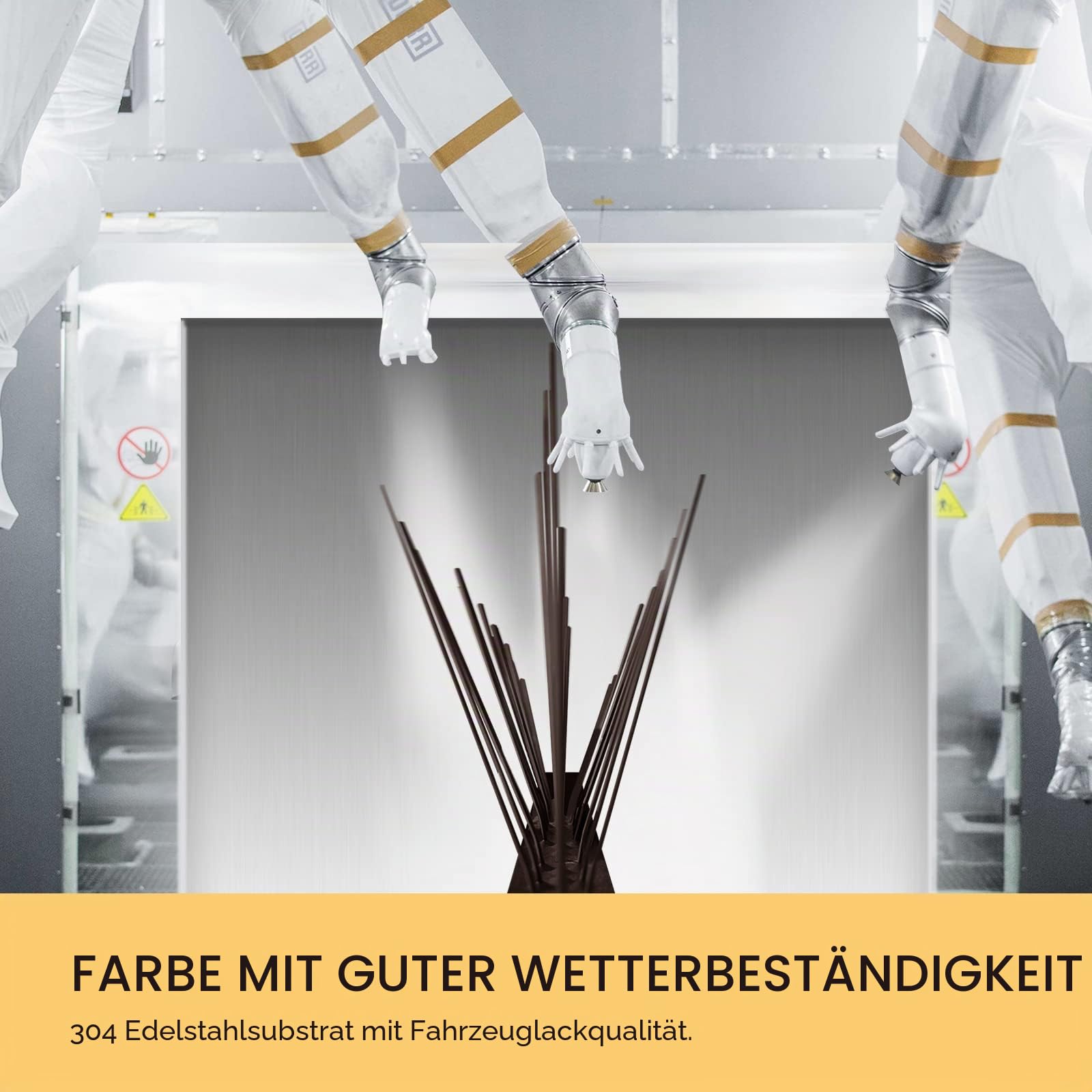 OFFO Vogelabwehr Spikes vormontiert für Dach und Fenster, langlebige Taubenabwehr Spikes für Krähen, Möwen und kleine Vögel, Vogelabwehrspikes Set Abdeckung 5,2m,braun