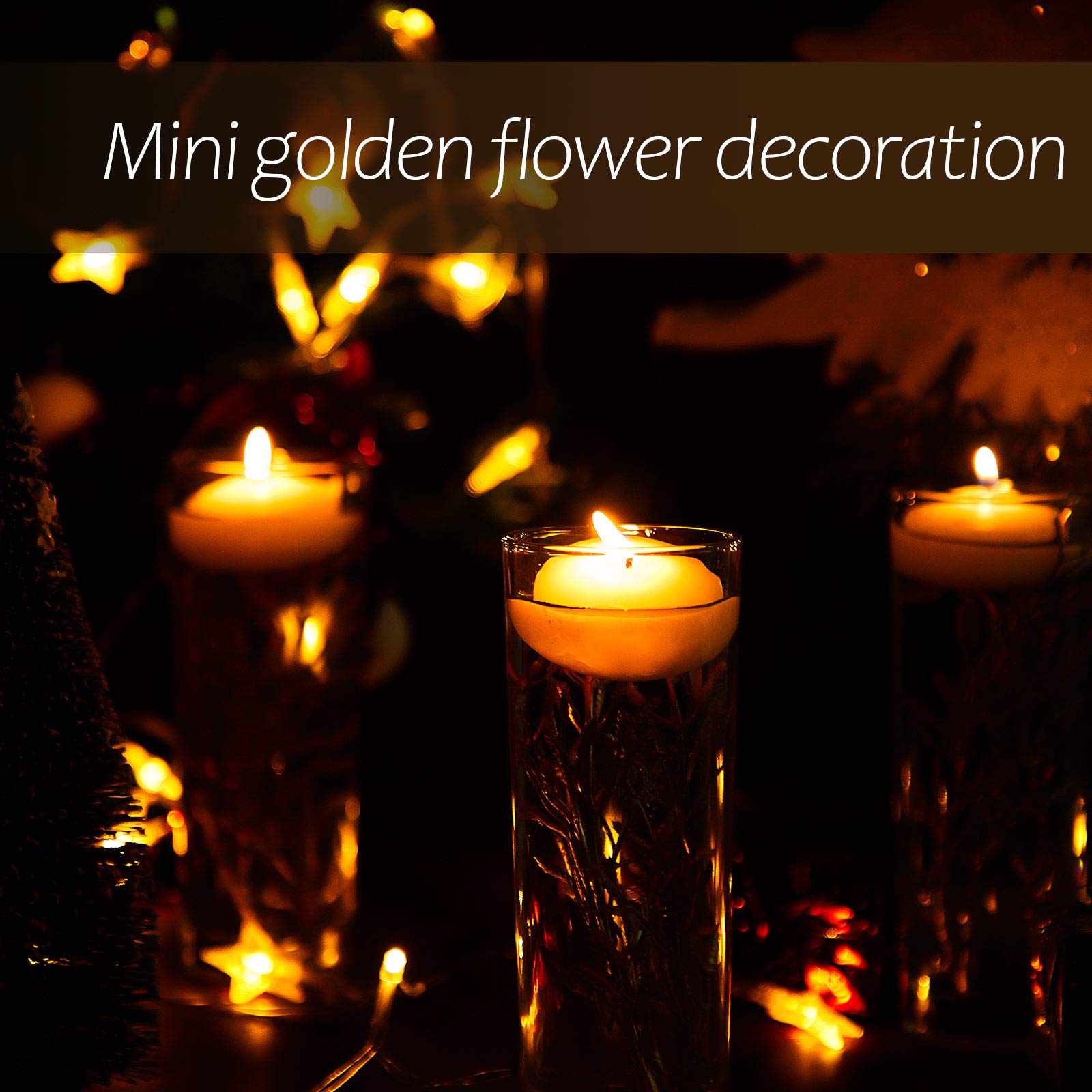 Buy 30 Pieces Faux Flowers for Floating Candles Centerpiece 6 Inch Mini